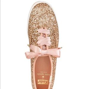 Kate Spade X Keds rose gold shoes
